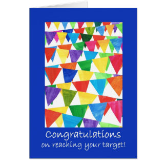 Bunting Congratulations on Reaching Target Cards