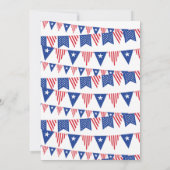 Bunting Flags 4th Of July Gender Reveal Party Invitation (Back)