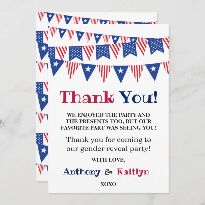 Chalk Bunting Superhero Party Thank You Cards 