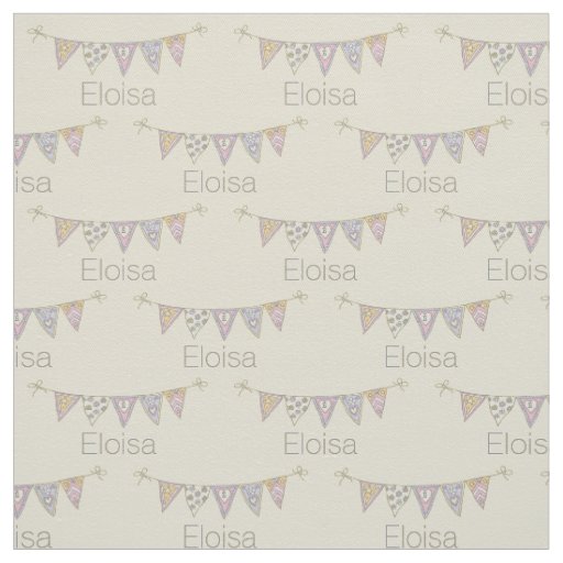 Bunting flags drawing personalized name fabric
