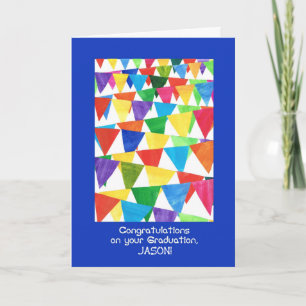 Bunting Graduation Congratulations for Jason Card