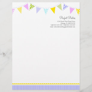 Bunting party events letterhead