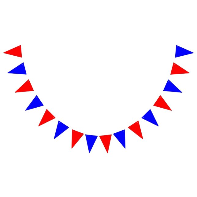 Bunting: Red & Blue Triangles Bunting Flags (All)