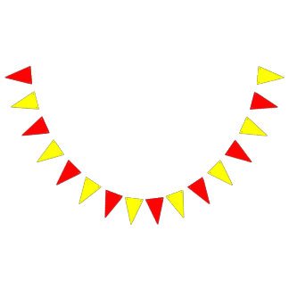 Bunting: Red & Yellow Triangles. Bunting Flags