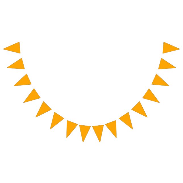 Bunting: Triangular / Flags - Orange (All)