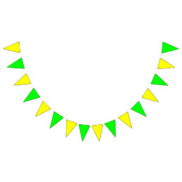Bunting: Triangular: Yellow &amp; Lime Bunting Flags