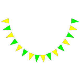 Bunting: Triangular: Yellow & Lime Bunting Flags