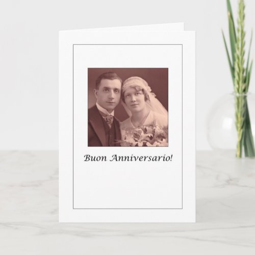 Buon Anniversario _ Happy Anniversary in Italian Card