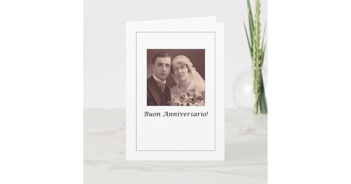 Buon Anniversario Happy Anniversary in Italian Card Zazzle