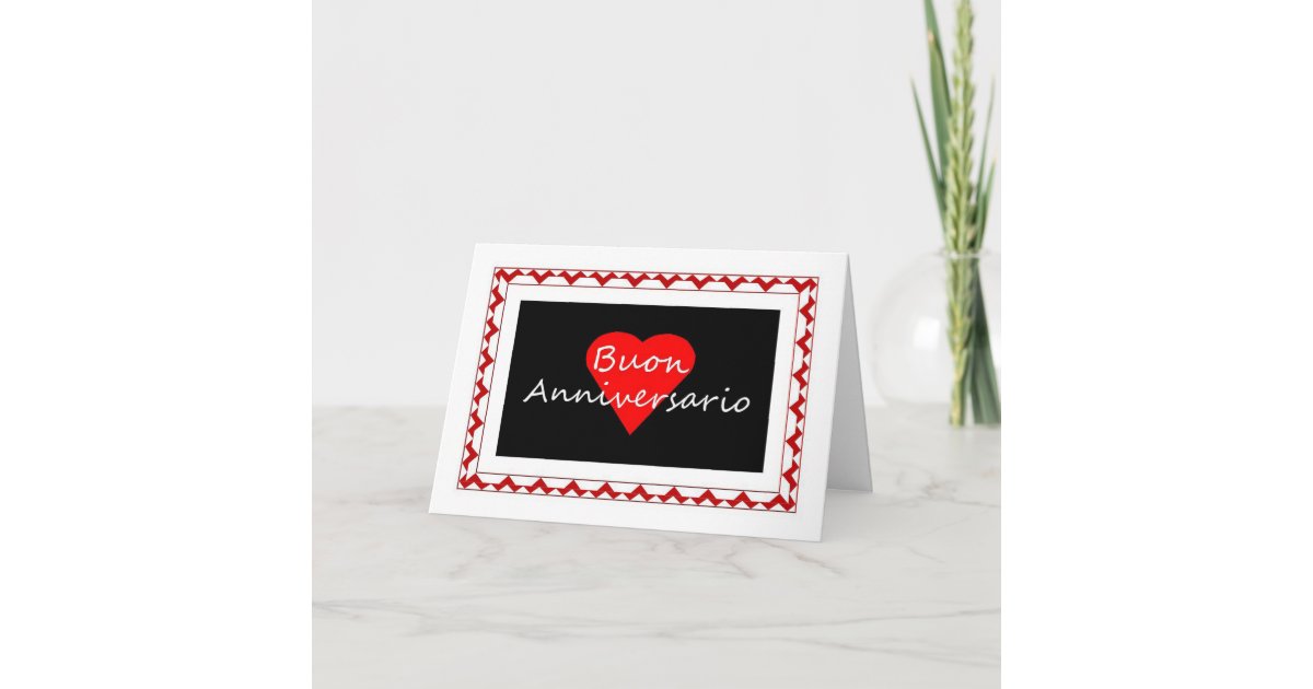 Buon Anniversario Happy Anniversary in Italian Card Zazzle