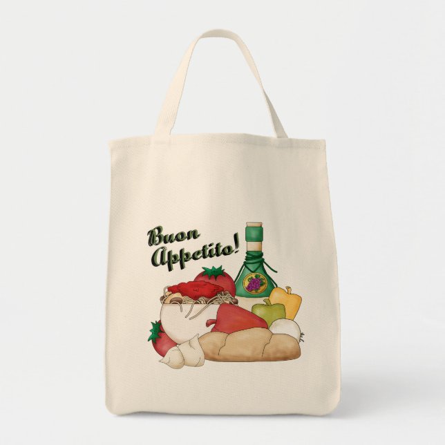 Buon Appetito Canvas Tote Bag (Front)