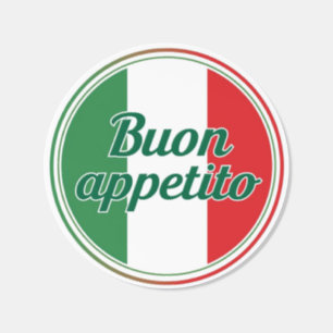 Buon appétito classic round sticker