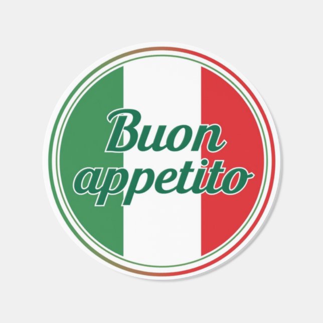 Buon appétito classic round sticker (Single)