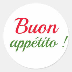 Buon appétito classic round sticker