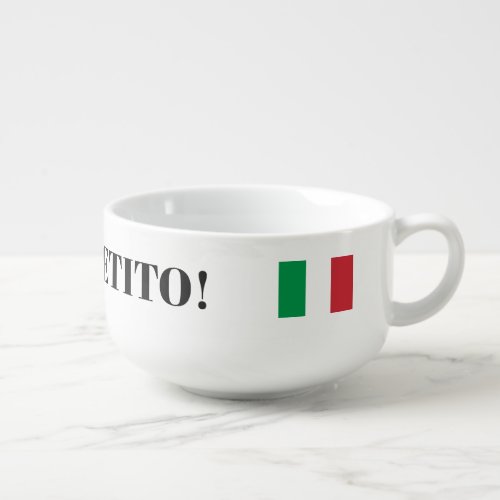 Buon Appetito Italian flag custom soup bowl gift
