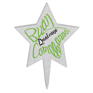 Buon compleanno a forma di stella cake topper