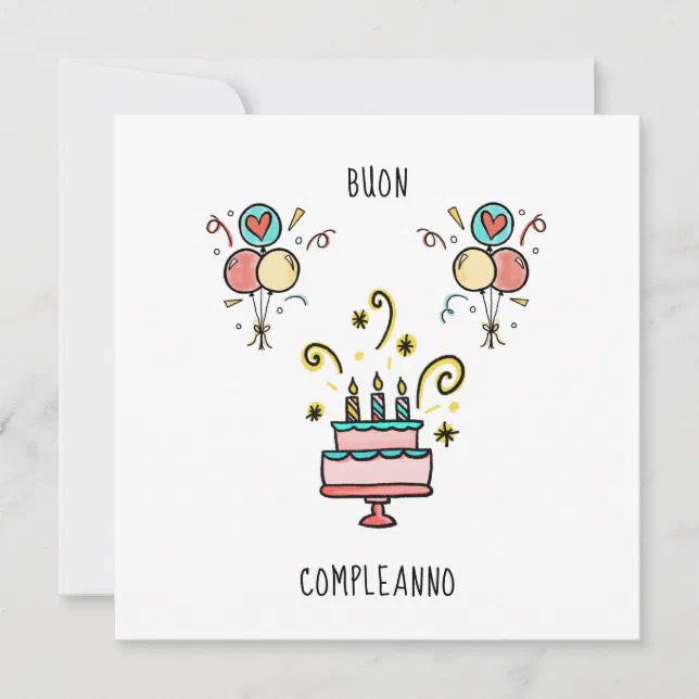 Buon Compleanno | Happy Birthday Card | Zazzle