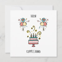 Buon Compleanno | Happy Birthday Card