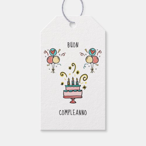 Buon Compleanno  Happy Birthday Gift Tags