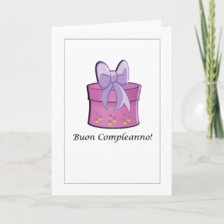 Buon Compleanno - Happy Birthday in Italian Card