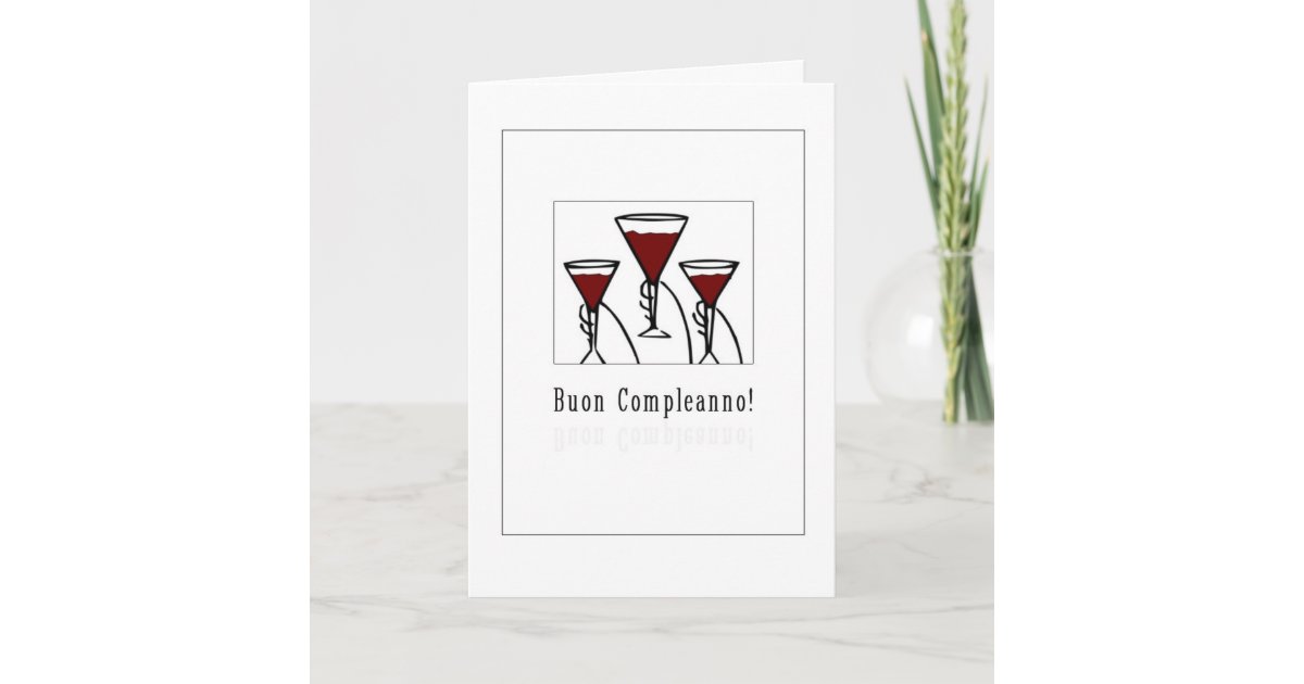 Buon Compleanno Happy Birthday In Italian Card Zazzle