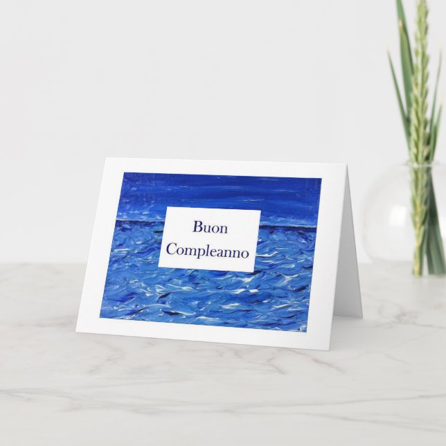 Buon Compleanno - Happy Birthday in Italian Card (Front)