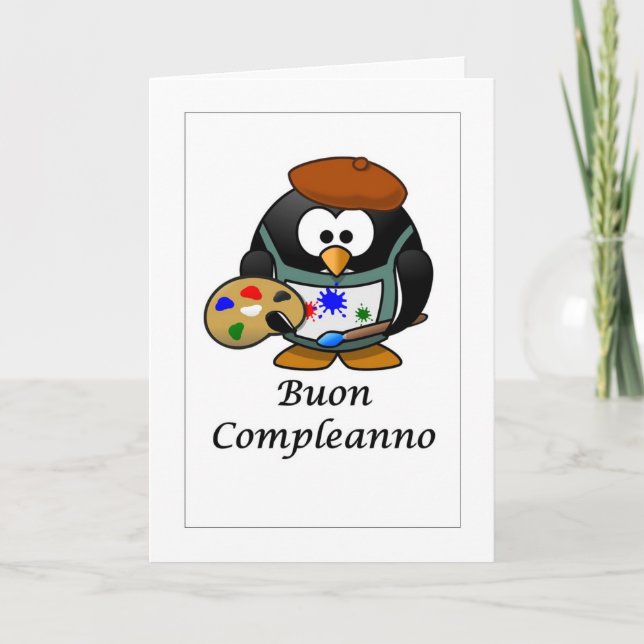 Buon Compleanno - Happy Birthday in Italian Card (Front)