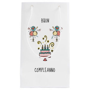 Buon Compleanno Happy Birthday Small Gift Bag