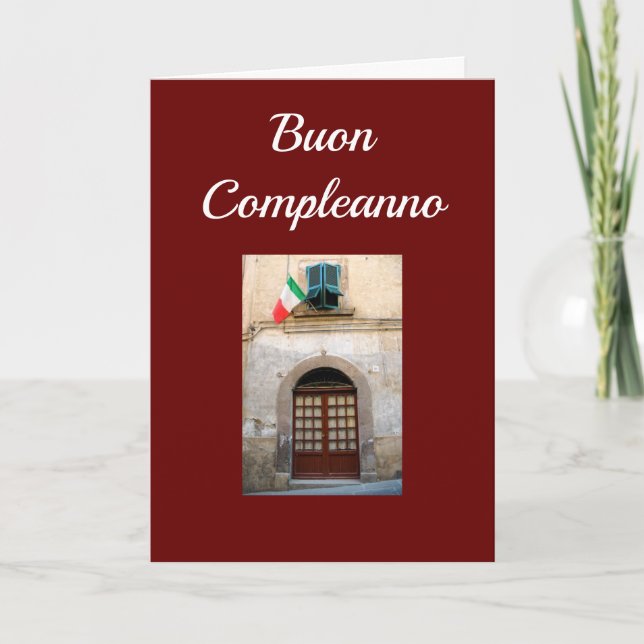 "BUON COMPLEANNO" ITALIAN BIRTHDAY CARD (Front)