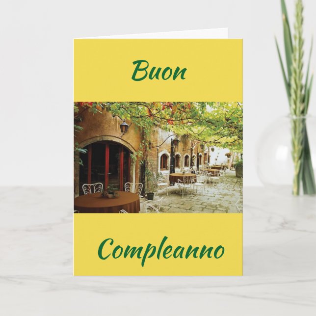"BUON COMPLEANNO" *****ITALIAN**** BIRTHDAY CARD (Front)