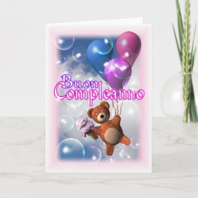 Buon Compleanno Italian Birthday card (Front)