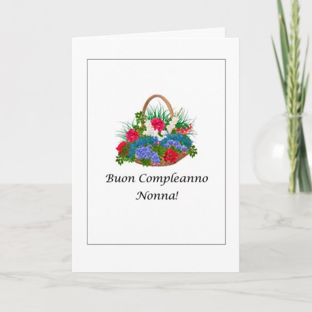 Buon Compleanno Nonna - Italian Card (Front)