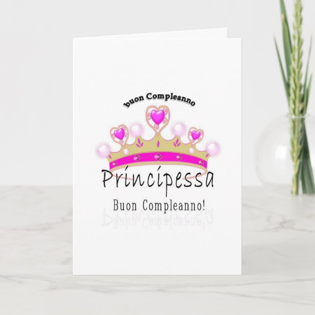 Buon Compleano Principessa Card (Front)
