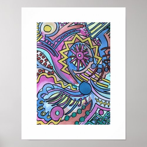 Buon Giorno_Hand Painted Abstract Art Poster