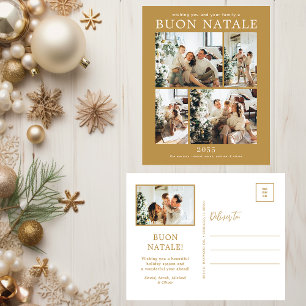 Buon Natale 5 Photo Holiday Postcard