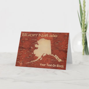 Buon Natale - Alaska On Inner Birch Bark Holiday Card
