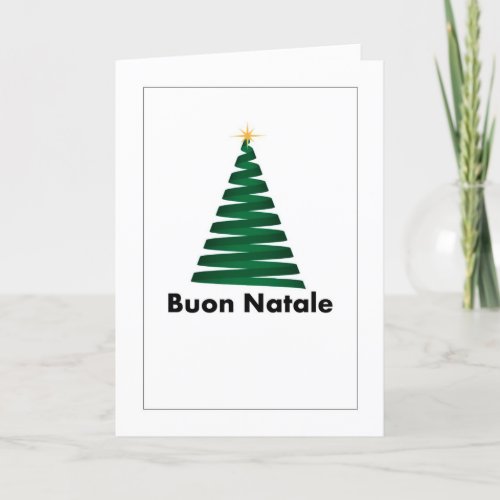Buon Natale Albero Italian Greeting Card