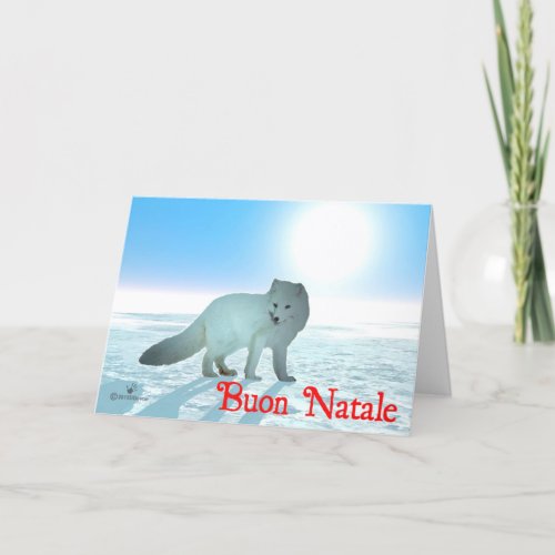 Buon Natale _ Arctic Fox Holiday Card