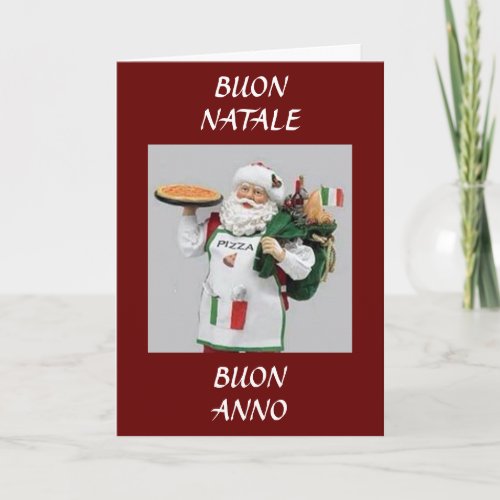 BUON NATALE  BUON ANNO ITALIAN SANTA HOLIDAY CARD