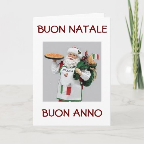 BUON NATALE  BUON ANNO ITALIAN SANTA HOLIDAY CARD