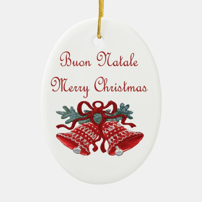 Buon Natale Ceramic Ornament (Front)