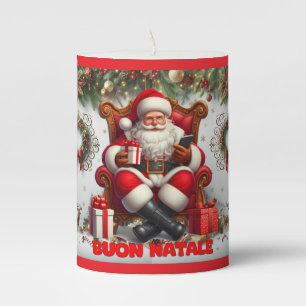Buon Natale Christmas Pillar Candle