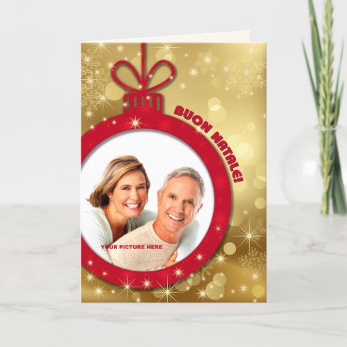 Buon Natale Custom Photo Card in Italian