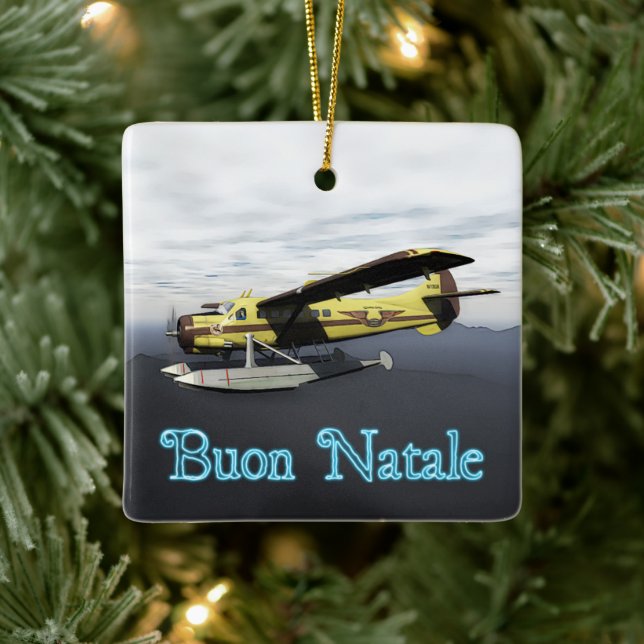 Buon Natale - de Havilland DH3-C Otter Ceramic Ornament (Tree)