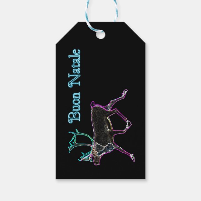 Buon Natale - Electric Caribou Gift Tags (Front)