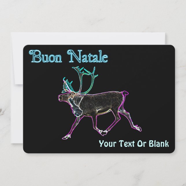 Buon Natale - Electric Caribou Holiday Card (Front)