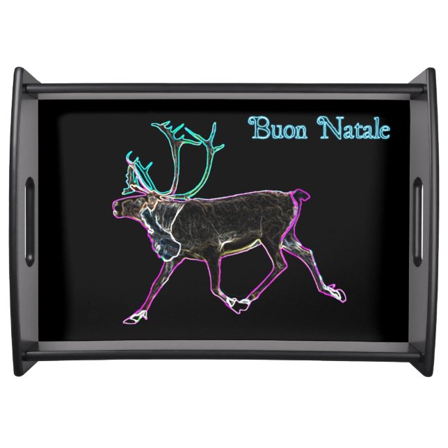 Buon Natale - Electric Caribou Serving Tray (Front)