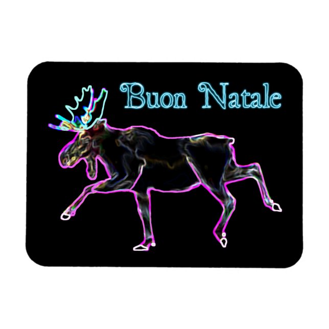 Buon Natale - Electric Moose Magnet (Horizontal)