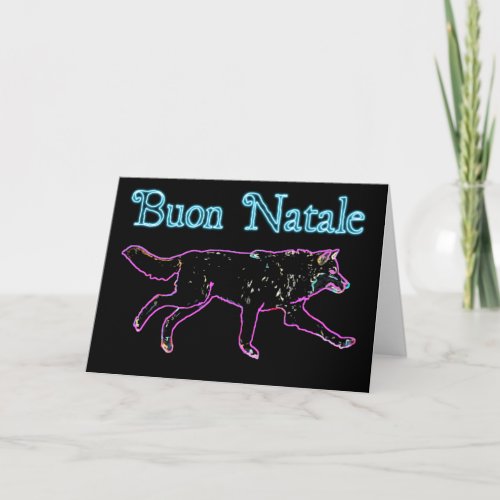 Buon Natale _ Electric Wolf Holiday Card