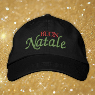 Buon Natale Embroidered Italian Christmas Embroidered Baseball Cap